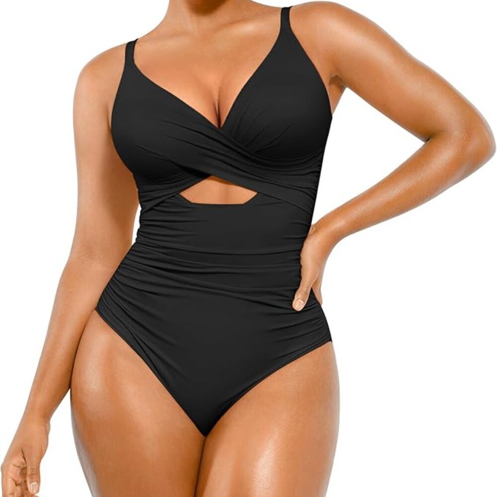Elegant Black One-Piece Swimsuit